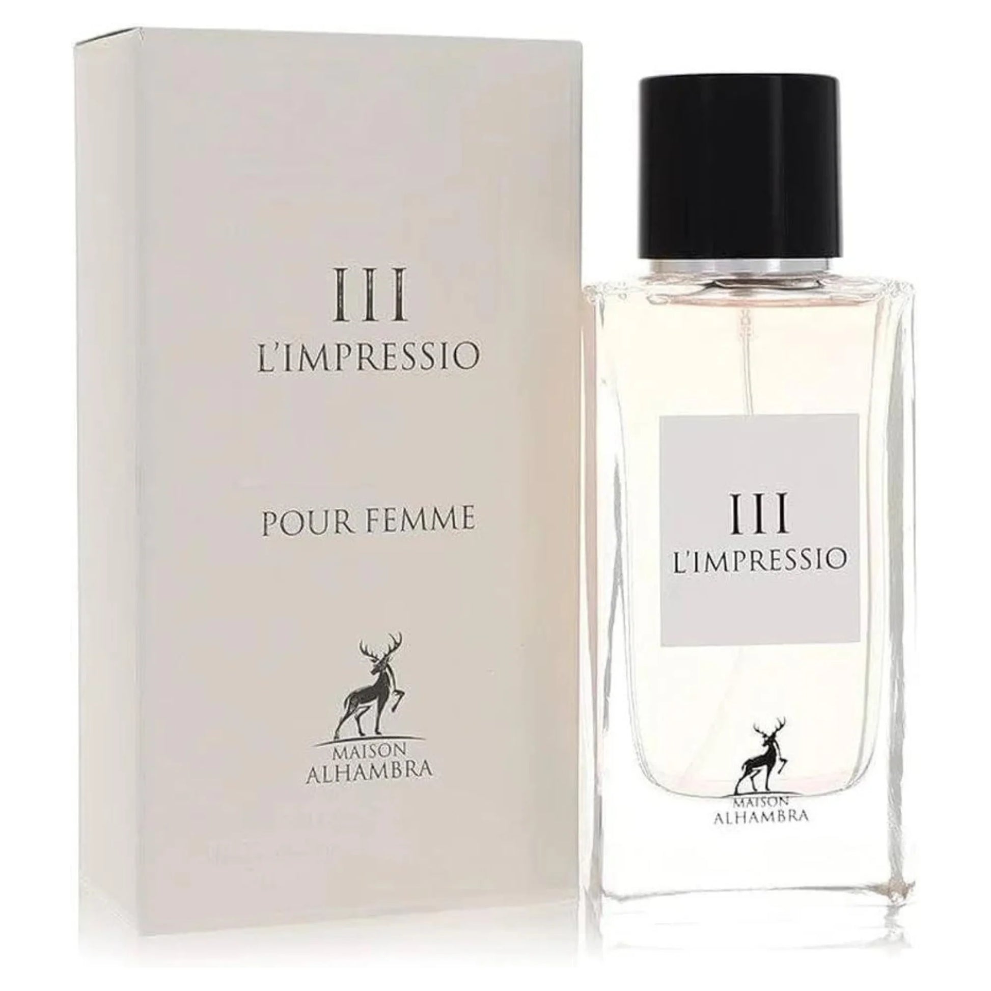 "Maison Alhambra L’Impressio Pour Femme 100 ml – Perfume floral y elegante."