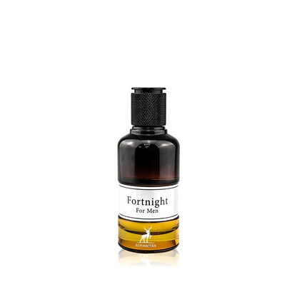 "Maison Alhambra Fortnight – Perfume amaderado especiado para hombre."