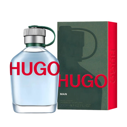 "Perfume Hugo Boss Hugo Man 200 ml Edt para Hombre – Fragancia fresca y masculina para hombres aventureros."