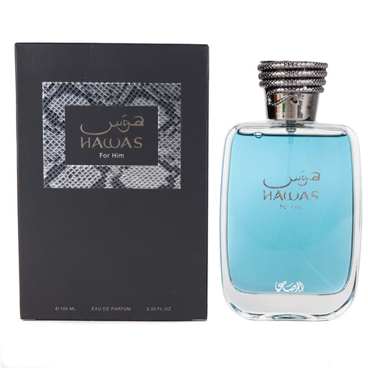 Rasasi Hawas for Him 100 ml Edp Hombre (AZUL)