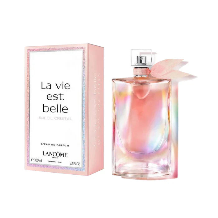 "Lancôme La Vie Est Belle Soleil Cristal 100 ml Edp – Perfume floral cítrico para mujer."