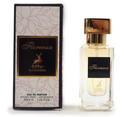 "Maison Alhambra Florenza – Perfume floral-oriental para mujeres sofisticadas."