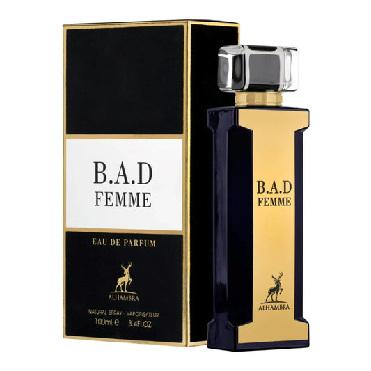 "Lattafa B.A.D Femme 100 ml Edp – Perfume femenino dulce y sofisticado."