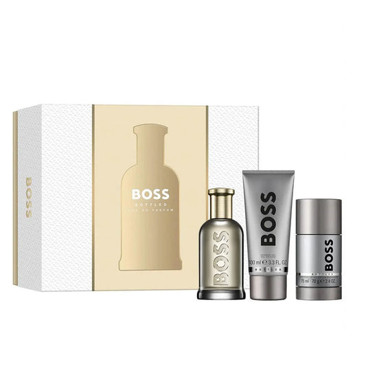 "Set Hugo Boss Bottled 100 ml + 75 ml – Perfume masculino elegante y atemporal."