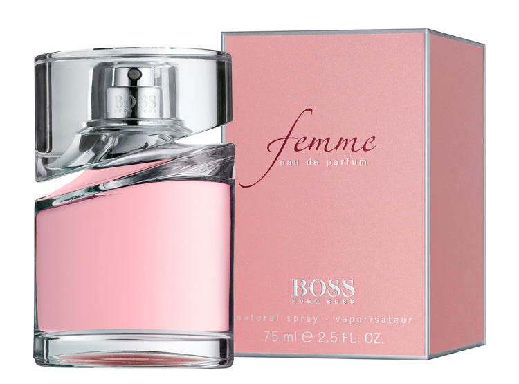 "Perfume Hugo Boss Femme 75 ml Edp para Mujer – Fragancia floral y sofisticada para mujeres elegantes."