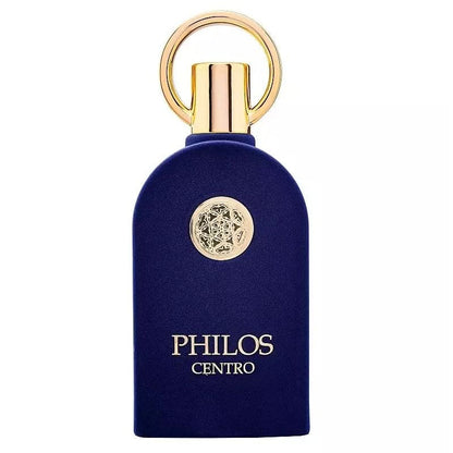 "Maison Alhambra Philos Centro 100 ml – Perfume con notas de bergamota, lavanda y sándalo."