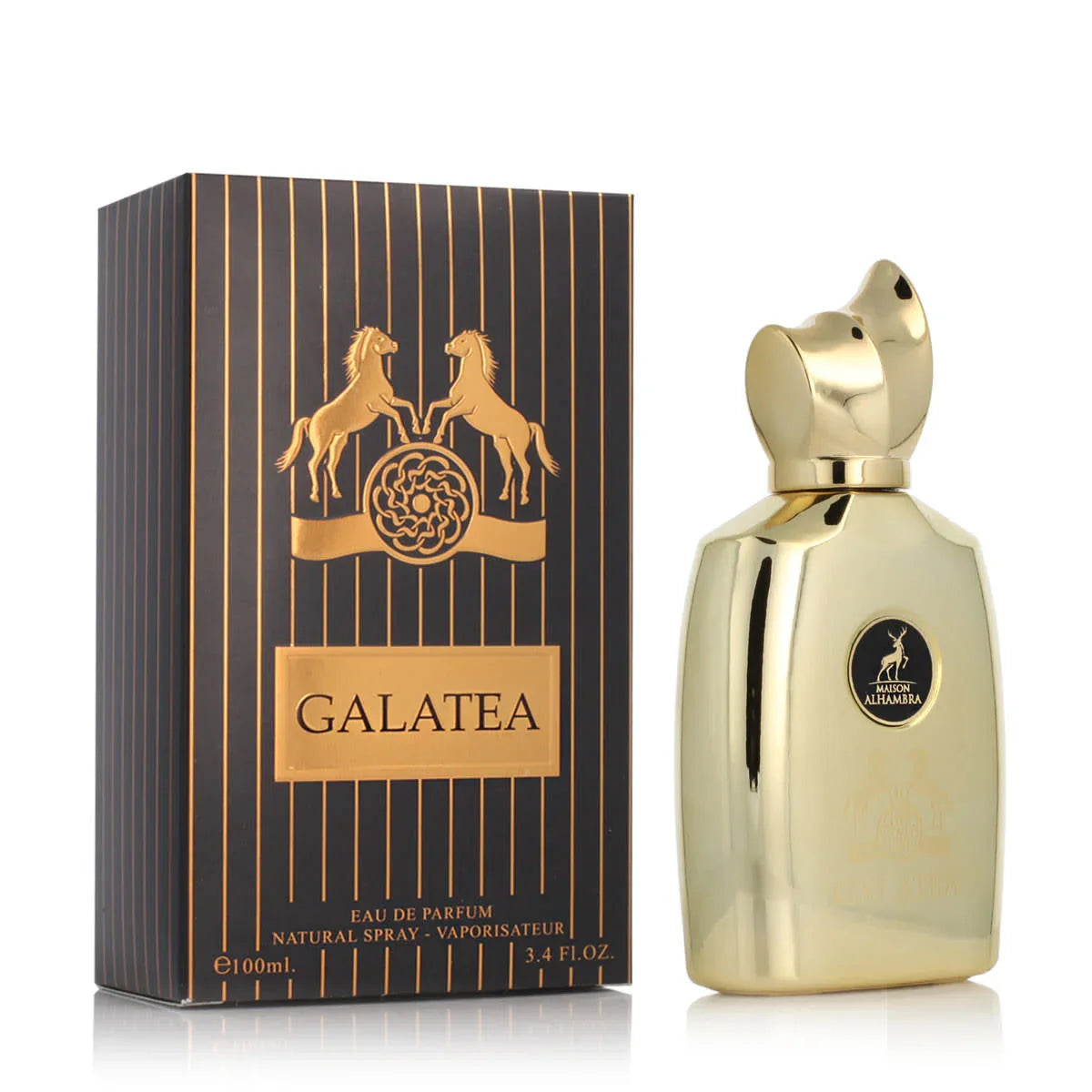 "Maison Alhambra Galatea – Perfume floral amaderado de lujo."