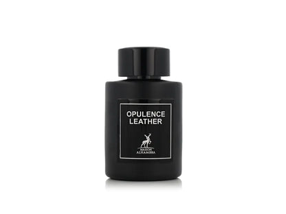 "Maison Alhambra Opulence Leather 100 ml Edp – Perfume masculino de lujo con notas de cuero y maderas."