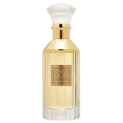"Lattafa Velvet Oud 100 ml Edp – Perfume unisex amaderado y especiado."