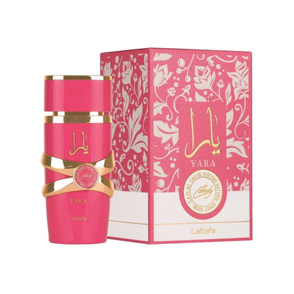 "Lattafa Yara Candy 100 ml Edp – Perfume femenino dulce y vibrante."