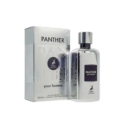 "Maison Alhambra Panther – Perfume masculino con notas de cuero, especias y madera."