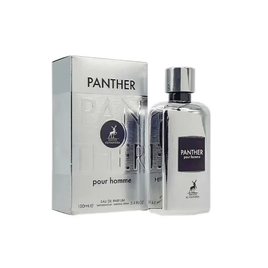 "Maison Alhambra Panther – Perfume masculino con notas de cuero, especias y madera."