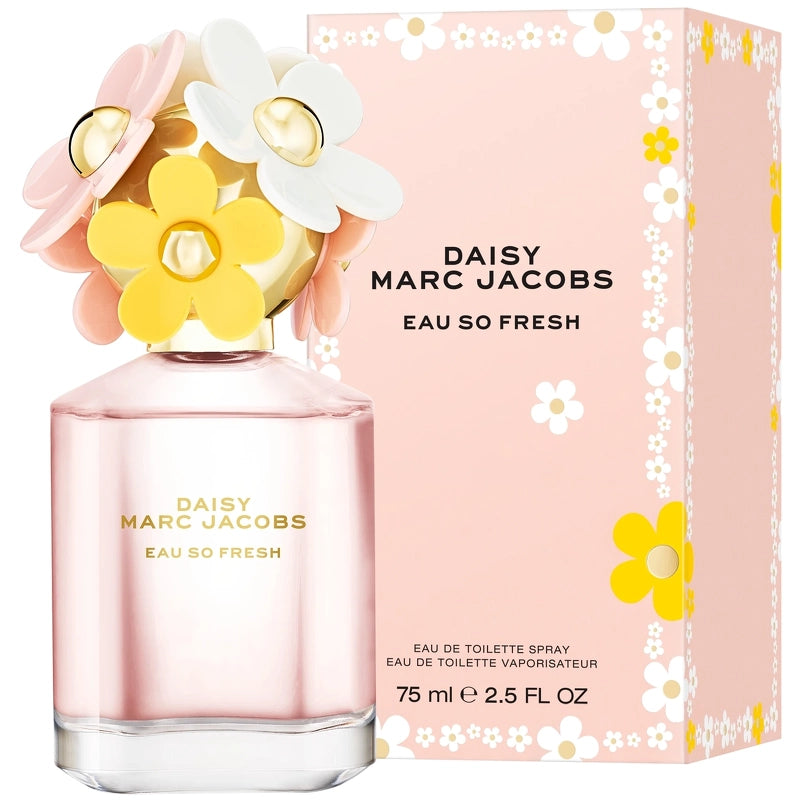 "Marc Jacobs Daisy Eau So Fresh – Perfume femenino floral y frutal con un aroma vibrante y juvenil."