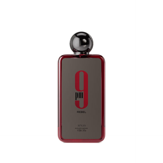Perfume masculino Afnan 9PM Rebel Eau de Parfum 100 ml – fragancia audaz, moderna y seductora con notas de vainilla, canela y ámbar.