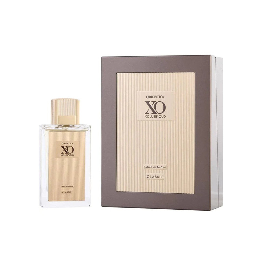 "Orientica Xclusif Classic – perfume masculino amaderado con notas especiadas."