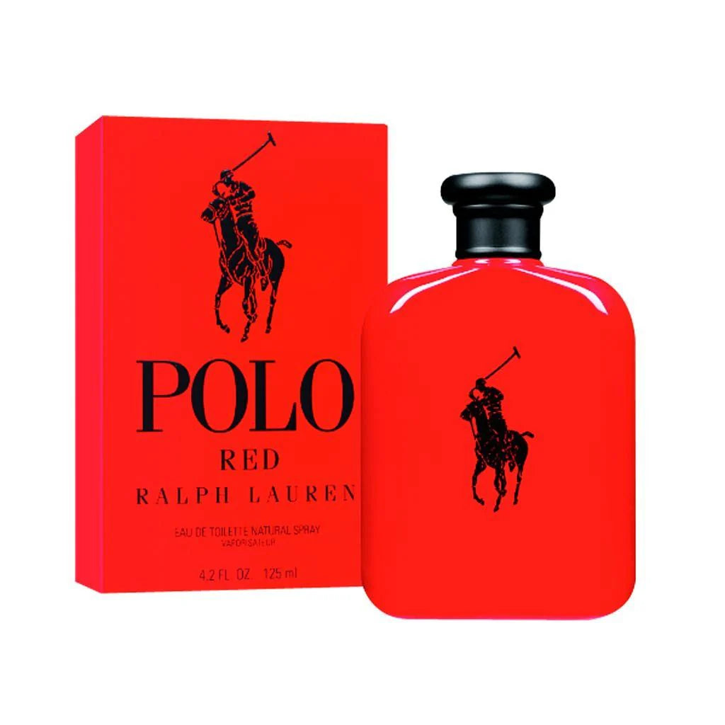 "Polo Red de Ralph Lauren – Perfume masculino intenso con notas especiadas y amaderadas."