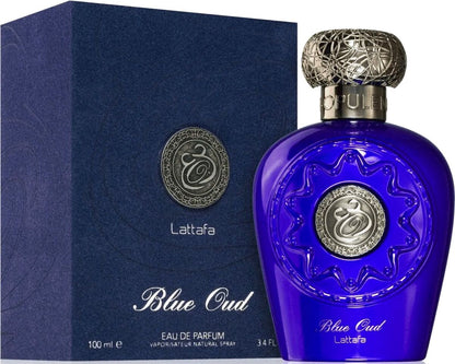 "Lattafa Blue Oud 100 ml Edp – Perfume masculino elegante y poderoso."