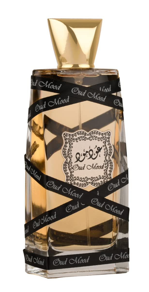"Lattafa Oud Mood 100 ml Edp – Perfume unisex con oud, ámbar y especias para un aroma sofisticado y duradero."