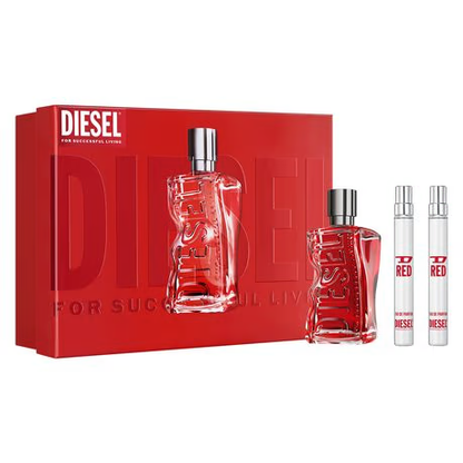 "Diesel Red Set 100 ml + 2 x 10 ml Edp – Perfume masculino vibrante y seductor."