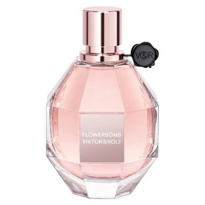 "Viktor & Rolf Flowerbomb – Perfume floral femenino con notas de rosa y jazmín."